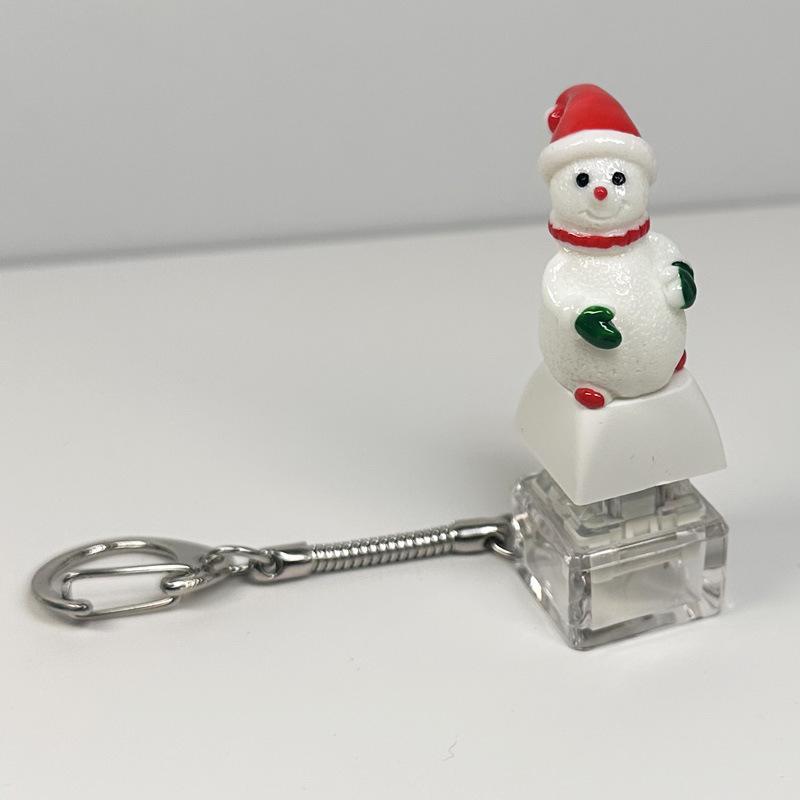 Mini Christmas Keyboard Keychain Fidget Toy Anti-Anxiety Stress Relief Sensory Toy for Kids Adults Holiday Party Gift
