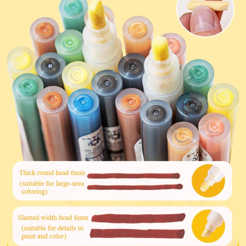 Pottery Tools Underglaze Color Marker Pen Color Saturated Waterproof Not Fading for Ceramic Painting 1150-1280℃