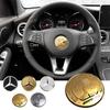 Алюминиевая наклейка на центр руля автомобиля, эмблема со звездой для Mercedes Benz G S R C E B A Класс GLK C180 E300 S200 W206