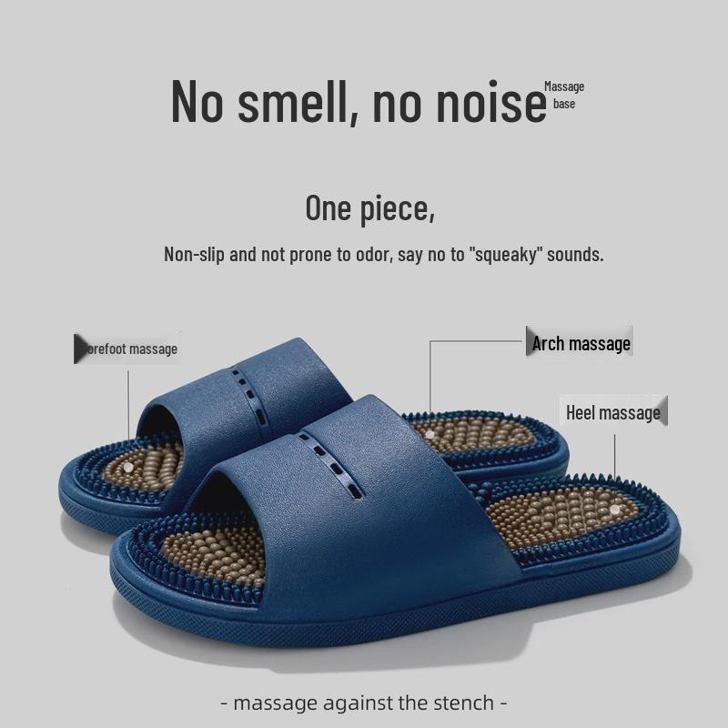 Мужские и женские массажные тапочки 2025 года с нескользящей подошвой и защитой от запаха для использования в помещении/на улице