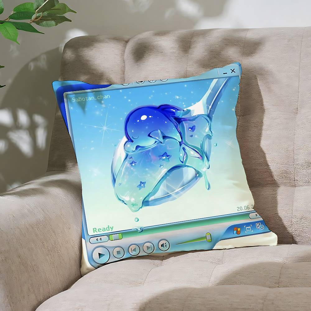 CuteFrutiger Aero Arts Customizable Square Pillowcases Stylish And Soft Perfect For Beds Cars And Sofas