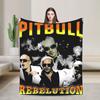 Питбуль мистер. Фланелевое одеяло Mr Worldwide Зимнее Мягкое покрывало для дивана и кровати Подарок для девочек и мальчиков Новинка для улицы