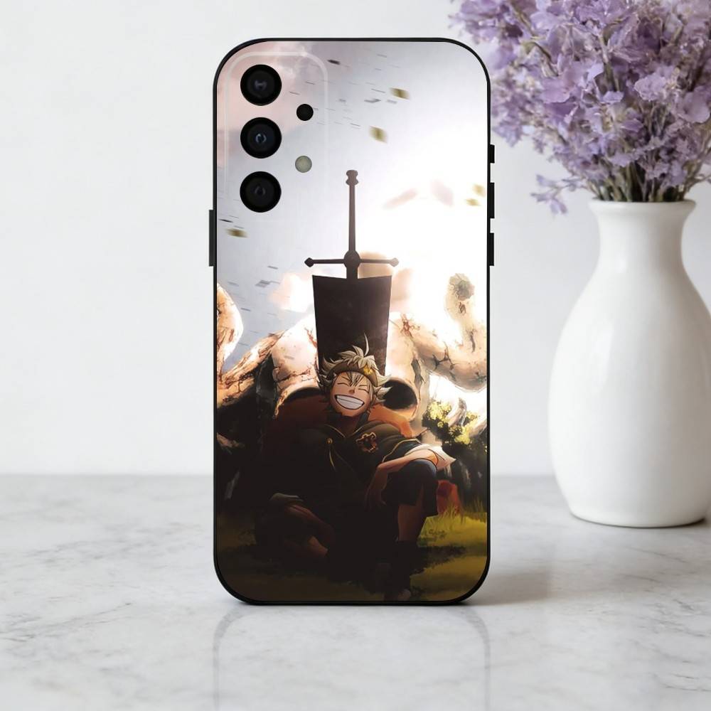 Крутая Аниме Чехол для Телефона A-Asta B-Black C-Clover Для Samsung Galaxy A73,A72,A71,A70,A53,A52,A51, Мягкий Силиконовый Черный Чехол