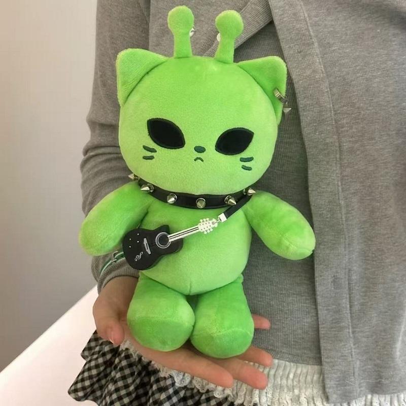 30 см Кавайная Плюшевая Игрушка Инопланетный Кот Зеленая Кукла Китти Милое Мягкое Плюшевое Животное Космический Кот Плюшевая Игрушка Подарок на День Рождения Рождество для Девочки Мальчика