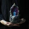 Светодиодный ночник «Хрустальная пещера» Подсвечник Эстетичное комнатное украшение с обратным потоком благовоний для дома Креативные украшения Горелки