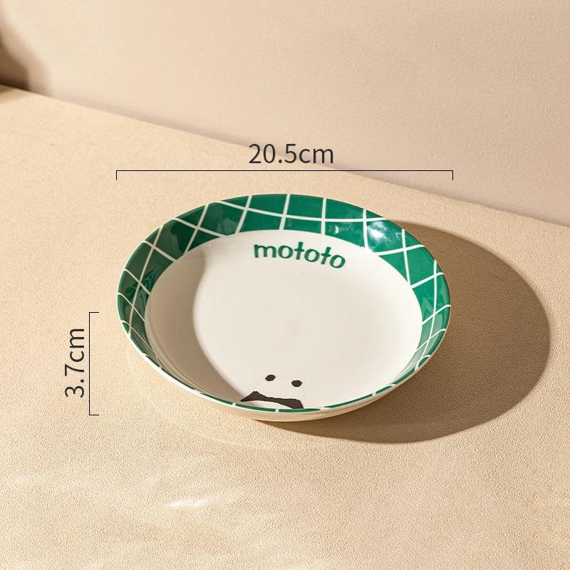 Китайский стиль мультфильм керамические тарелки легкие роскошные домашние вкусные блюда рыбная тарелка роскошный ресторан фруктовый салат тарелка