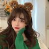 Головной убор Плюшевая голова медведя Повязка на голову с колокольчиком Милый обруч для волос Повязка на голову Свадебная вечеринка Сцена