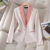 Fashion Autumn OL Blazer Women Lapel Neck Long Sleeve Work Office Suits Casual Elegant Jackets Coats