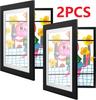 2PCS Kids Art Frames Wooden Changeable Picture Display for A4 Art-Work Children Projects Home Office Storage Picture Display