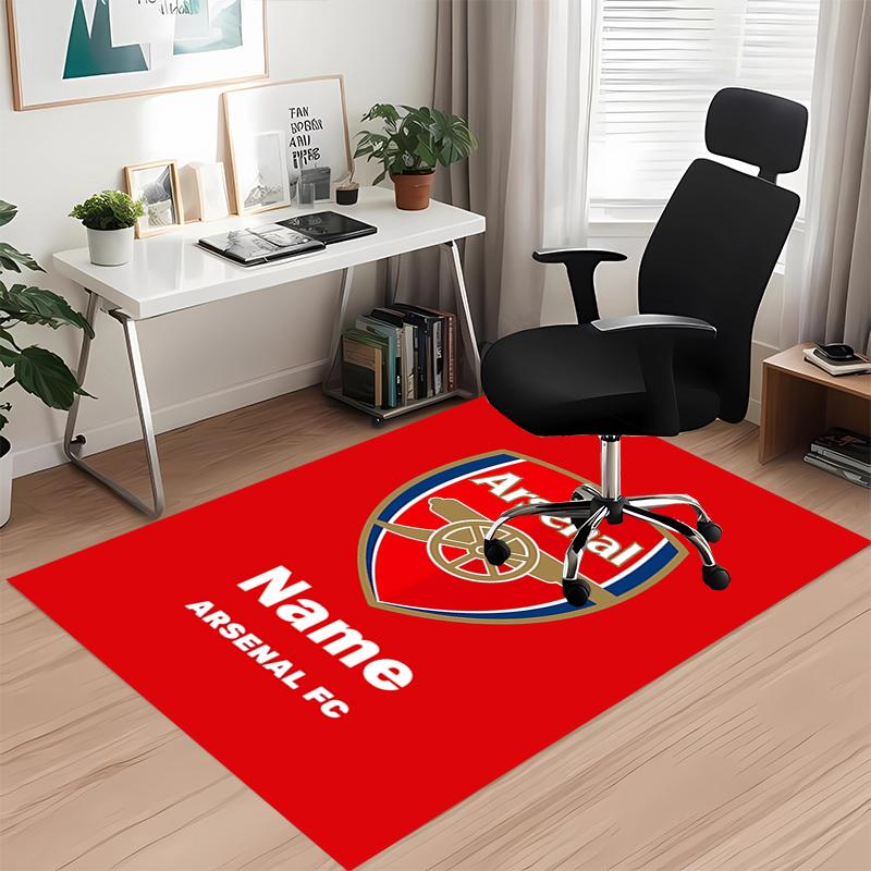 Custom Name Arsenal F.C Printed Carpet, for Office Chair Living Room Bedroom Kitchen Room Decor Gifts.