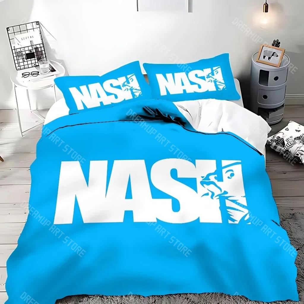 3D printed Fishing Nash Bedding Set Adult Boy Girl Nash logo Duvet Cover PillowcaseBedroom Decoration Gift Single Double Large
