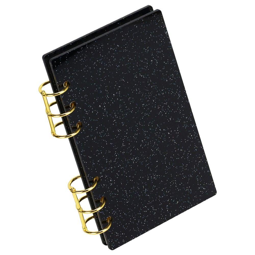 Glitter Loose-leaf Notebook Shell Acrylic Binder Notebook Shell Scrapbook Cover School Office