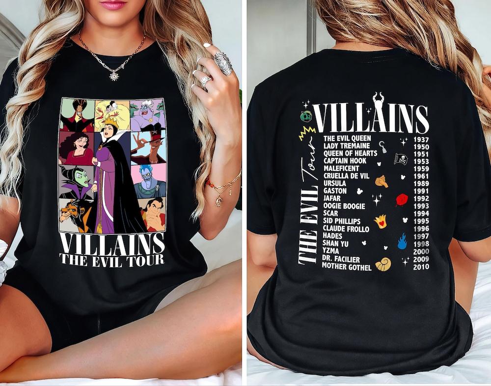 Retro Villains Shirt Vintage Evil Queen Ursula Unisexficent Tee Pastel Halloween Comfort Colors Y2K Top Daily Tee