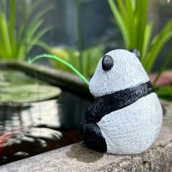 Рыбалка Мультяшная Лягушка Фигурка Смола Рыбалка Крокодил Панда Скелет Статуя Скульптура Наружная Сад Пруд Аквариум Украшение Орнамент