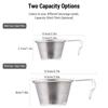 Sierra Cup Tea Coffee Sets of 4 Stainless Steel with Folding Handle 30ml and 70ml Options Perfect for Travel Camping