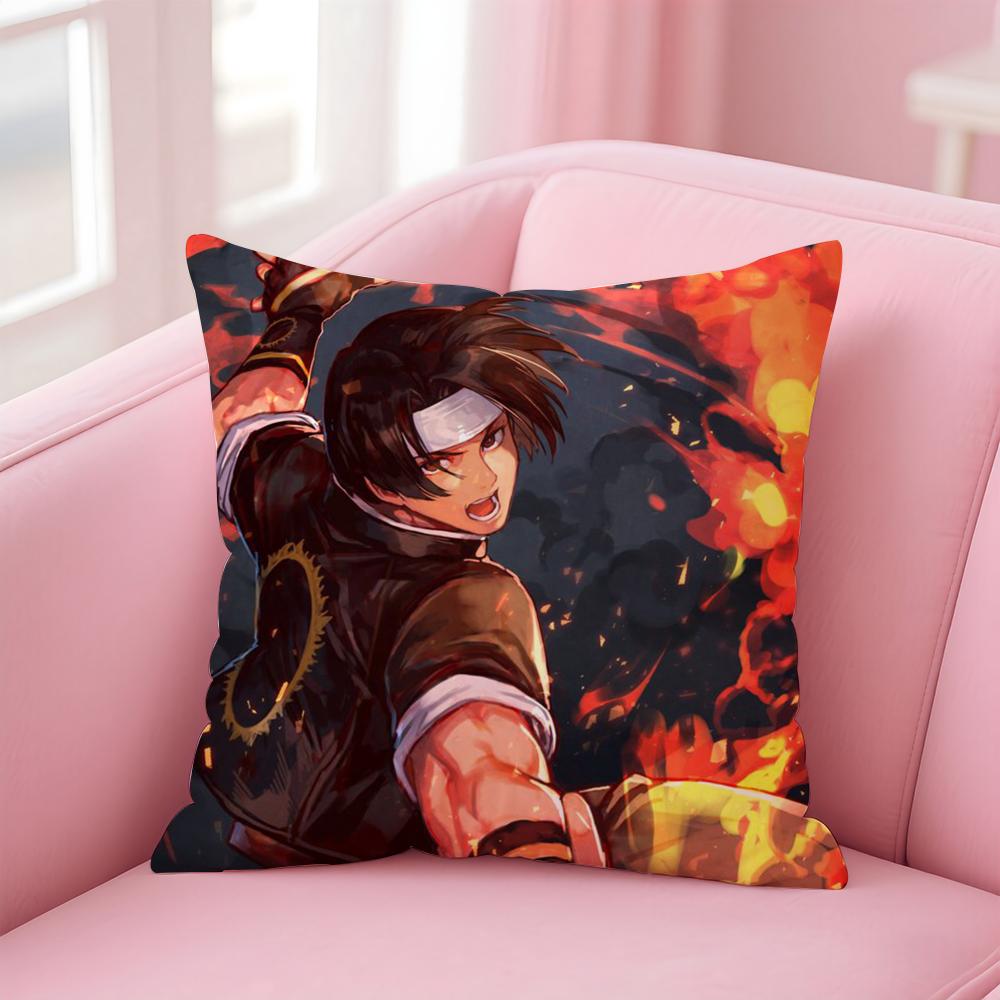 Classic Fighting Japanese Game TThe King of FFighterS Cushion Cover Pillow Case Soft Skin Friendly Fabric Concealed Zipper