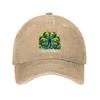 Ireland Rugby Shamrock Baseball Cap Washed Cotton Adjustable Casual Sun Protection Outdoor Sport Cap