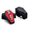 Coffin Shape Jewelry Display Box Portable Jewelry Organizer Box Necklace Earring Display Case Ring Holder Trinket Box