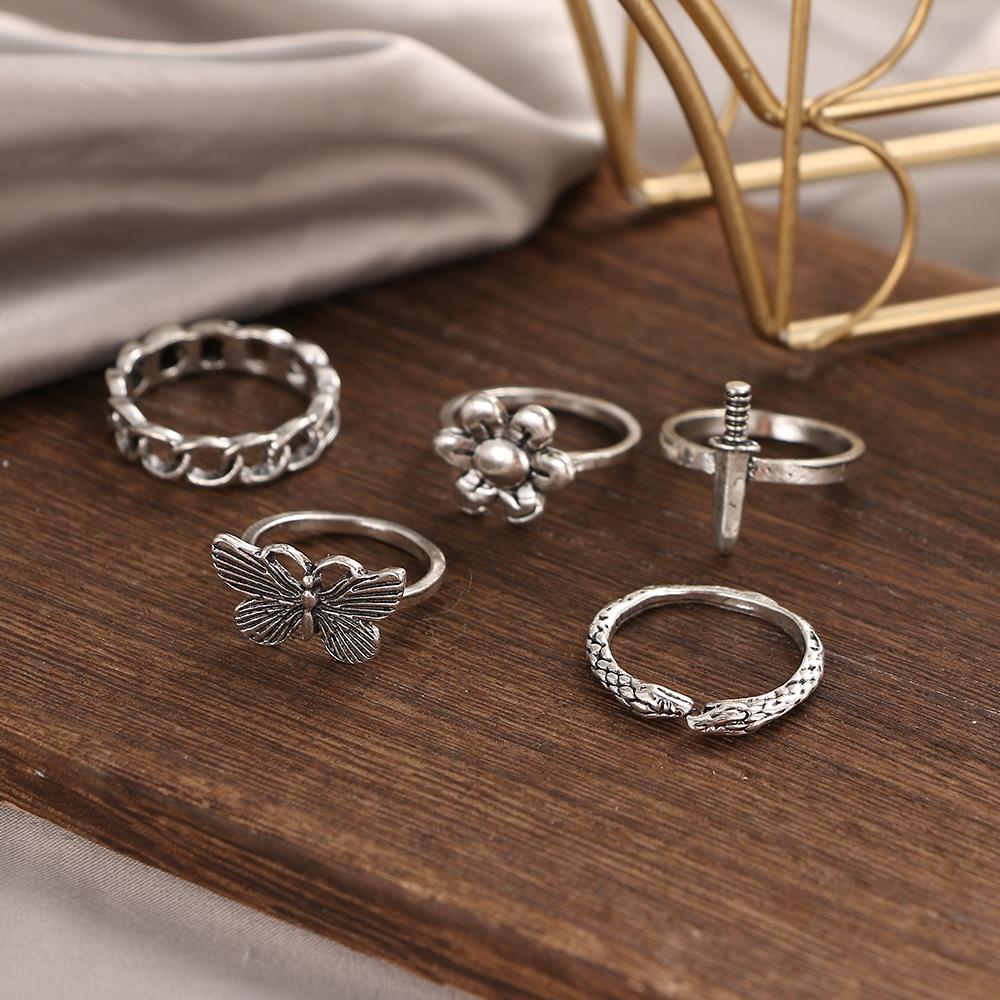 Кольцо в форме листа с геометрическим рисунком 2023 года, персонализированное кольцо с преувеличенным темпераментом, элегантный комбинированный комплект, шарнирное кольцо