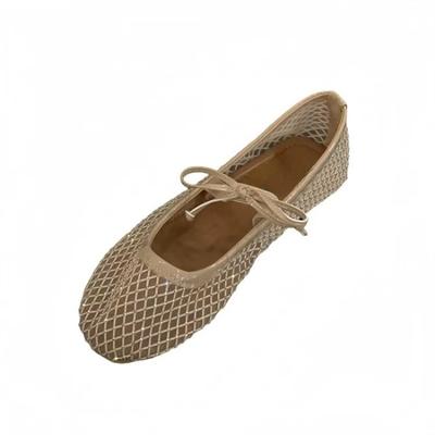 Модные женские сетчатые балетки, балетки-сетка, удобные балетки с круглым носком, дышащая повседневная обувь для ходьбы для поездок на работу