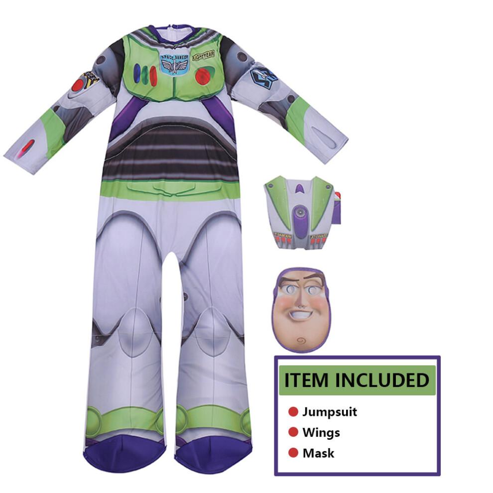 (L (10-12 Years)) Kids Space Range Buzz Lightyear Fancy Dress Halloween Cosplay Costume