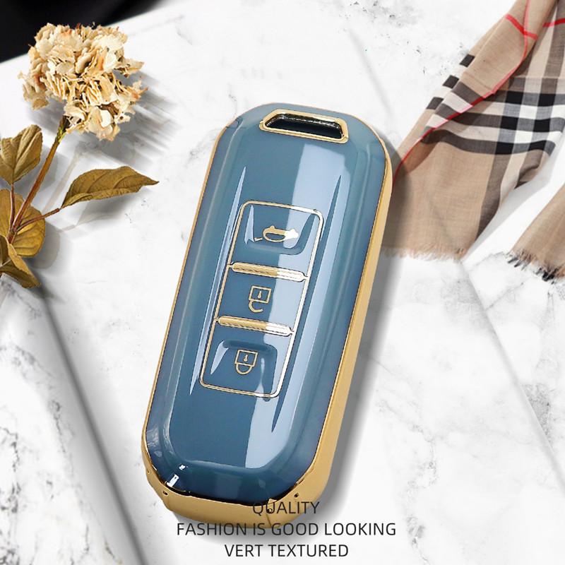 Роскошный чехол для дистанционного ключа с золотым краем, полное покрытие для Baojun 510 730 360 560 RS5 530 630 для автомобиля Wuling Hongguang S