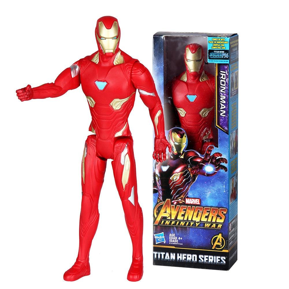 Премиум Качество Мстители Серия Героев Титанов 12" Танос Железный Человек Халк Тор Фигурки Действия