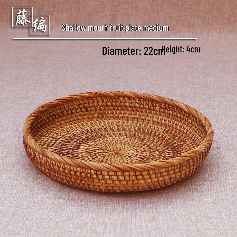 Плетеная корзина для фруктов в европейском стиле, журнальный столик - современный декор для гостиной
