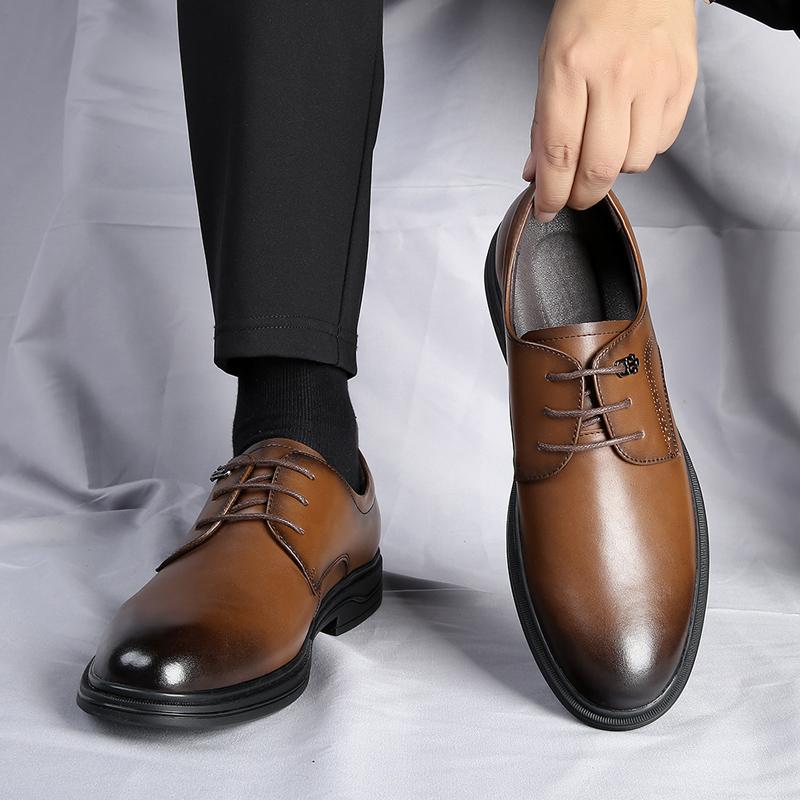 Men's High Quality Office Formal Leather Shoes Business Negotiation Dating Party Shoes Comfort Anti-slip Wearable Oxford Shoes