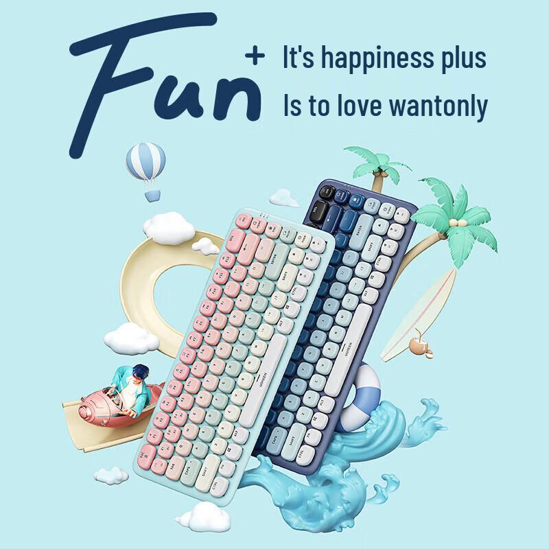 Ugreen Беспроводная механическая клавиатура Fun+ с 84 клавишами и двумя режимами работы