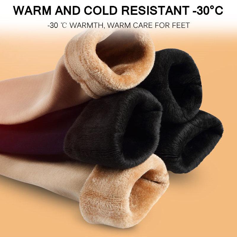 New Women Winter Warm Thicken Thermal Soft Casual Solid Color Socks Wool Cashmere Home Snow Boots Velvet Home Floor Sock