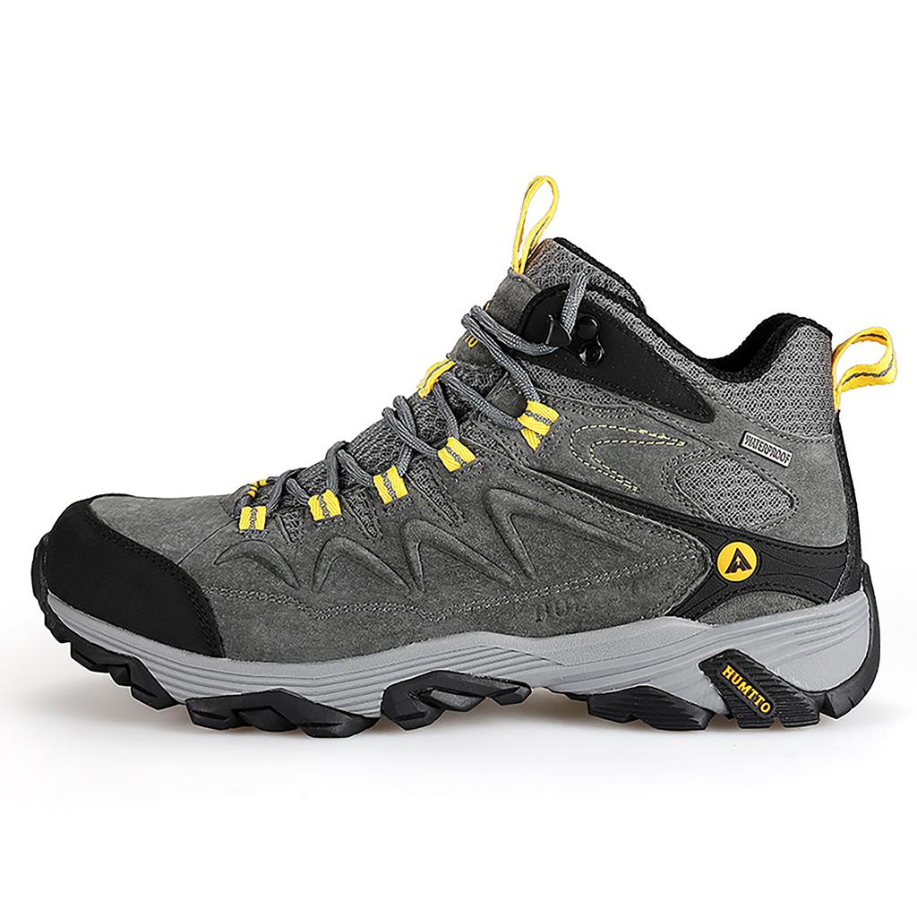HUMTTO Waterproof Hiking Boots Men Breathable Leather Trekking Shoes Winter High-top Outdoor Fashion Sneakers for Mens