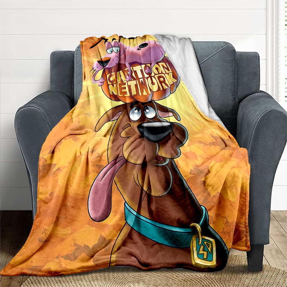 1PC Cartoon Network Outdoor Blanket Lightweight Flannel, Soft & Warm, All-Season, Outdoor, Camping, Living Room, Office, L1106111