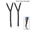 1 пара мужских подтяжек для рубашки, военный держатель, нескользящие зажимы, подвязки для ног