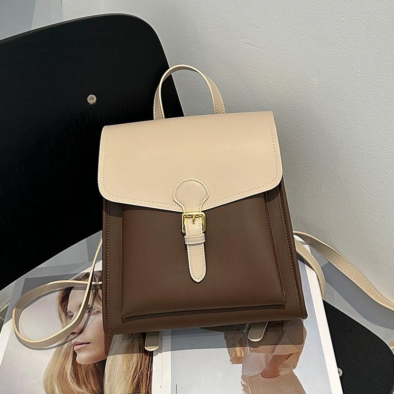 Leather Women's Bag Handbag Women's Niche New High-end Texture Backpack Small Backpack Women's Bag