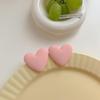 Fashion Creative Trendy Temperament Acrylic Vintage Heart Stud Earring 925 Sterling Silver