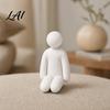 Stress Relief Desk Accessory 1/8Pcs 3D Printed Game Character Figure Sitting Standing Lying Man Figurine Toy Abstract White Statue Collectible Gift
