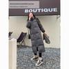 Women's Extra Long Over-the-Knee White Duck Down Jacket for Winter
