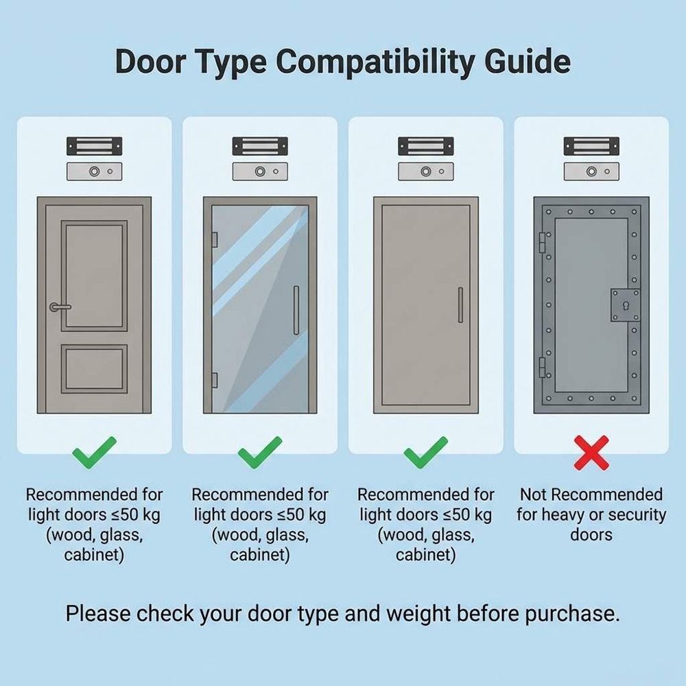 60KG/100Lbs Electric Lock 12V/24V Door Access Control Heavy Duty Electromagnetic Lock Door Access