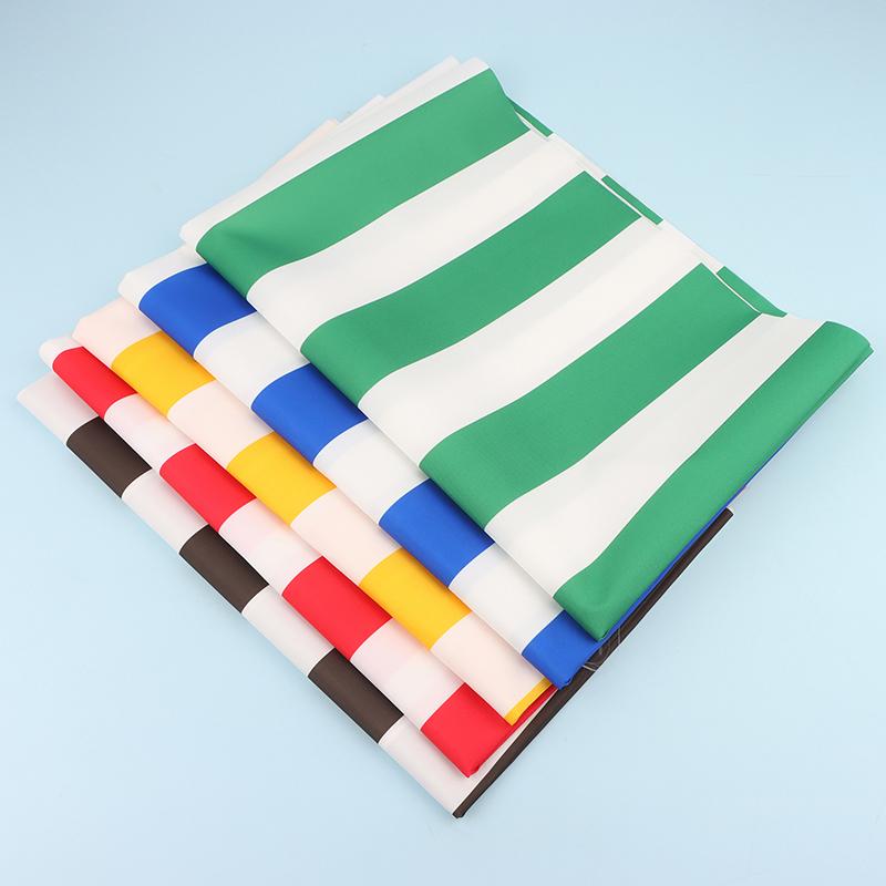 420D Striped Print Oxford Fabric Waterproof Fabric Canopy Tent Umbrella Cloth Pu Coated 50X150Cm Sunshade