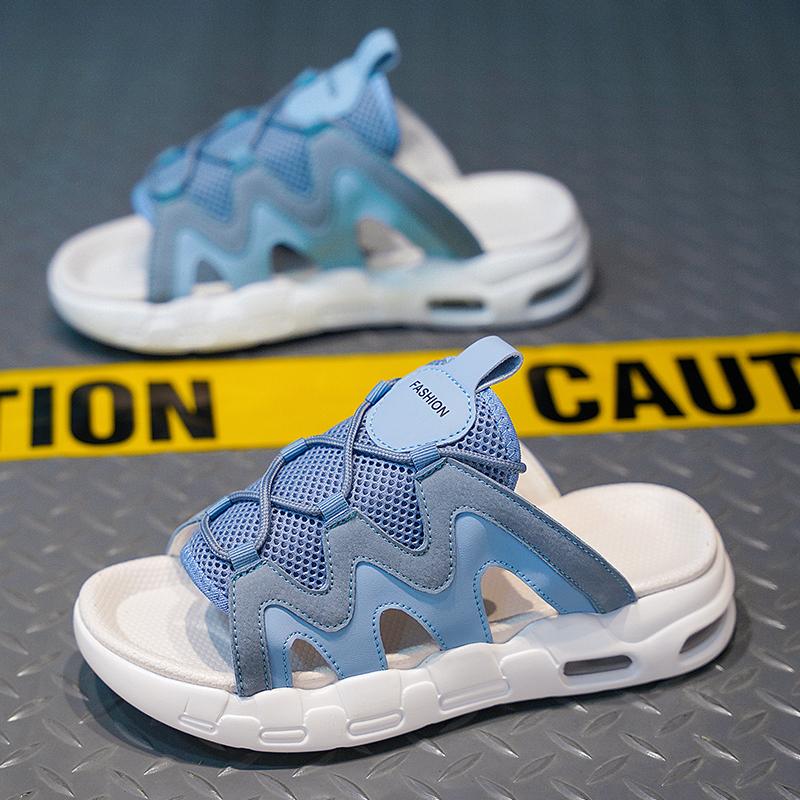 Summer Sandals Outdoor Thick Sole Versatile Beach Anti Slip Air Cushion Shoes Brand Designer Fashion Wear Resistant Slippers 47