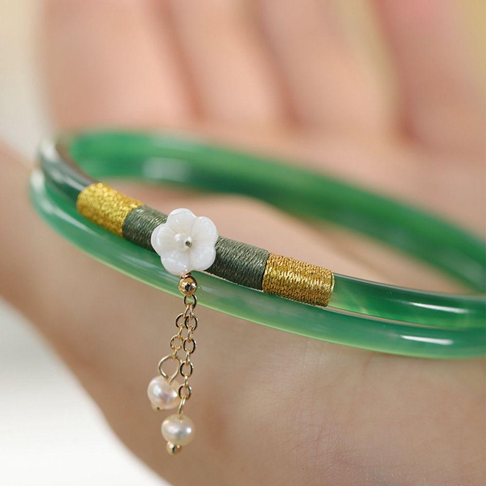 Gift Wedding Jewelry Stone Bracelet Women Bangles Chinese Style Jewelry Antique Bracelet