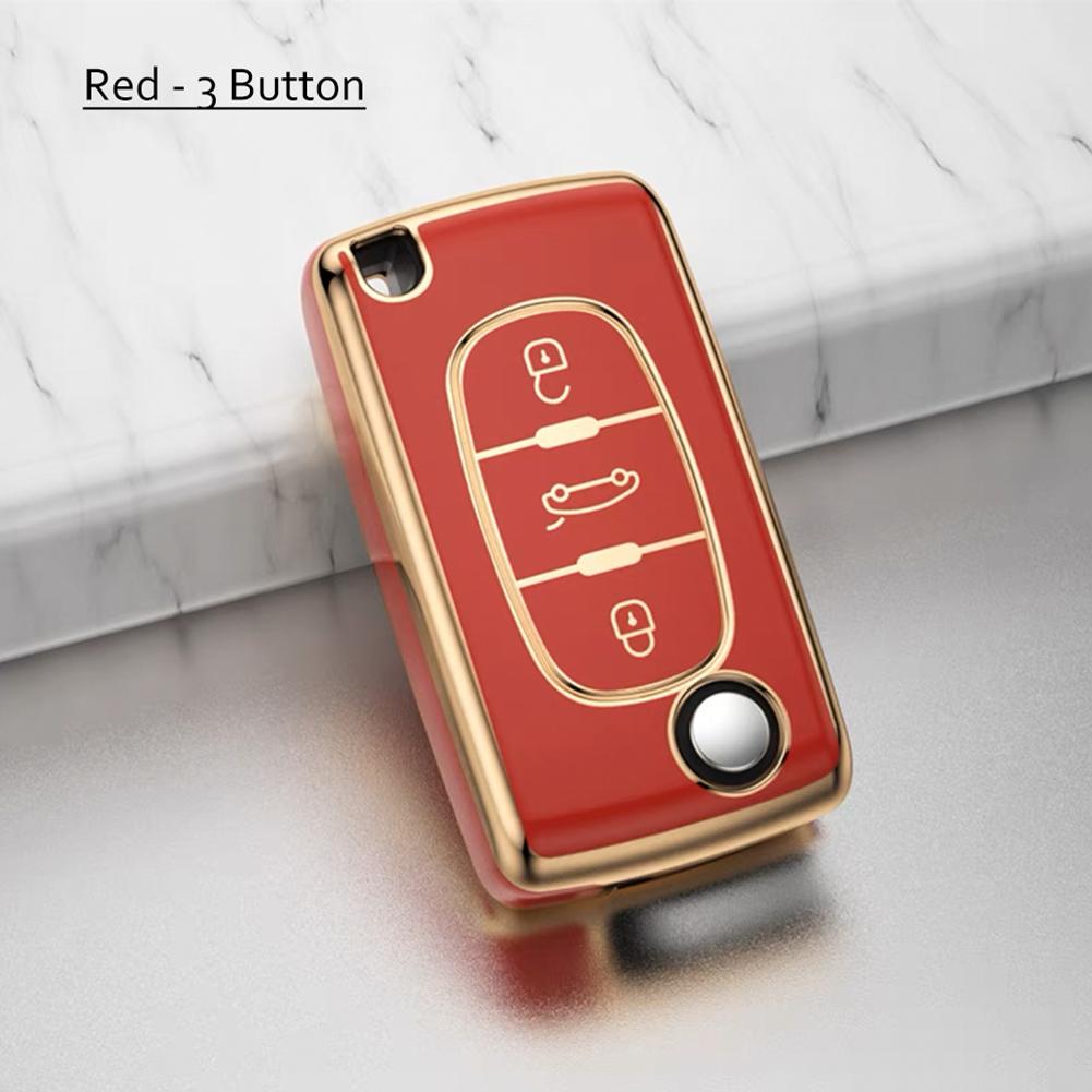 Покрытие TPU 2 3 кнопки автомобильный пульт дистанционного ключа чехол чехол для Peugeot 107 207 307 307S 308 407 607 для Citroen C2 C3 C4 C5 C6 C8