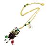 [P2203] - Handmade Necklace 'Wonderful World' (Vegetable Garden of Happiness) Red Gold