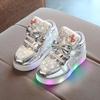 Детские модные кроссовки Star Luminous Child Casual Colorful Light Shoes