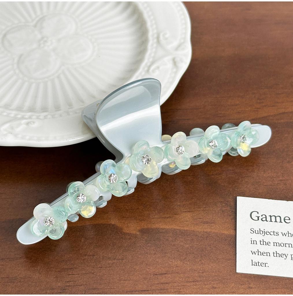 Роскошная большая заколка-краб для волос с потрясающими цветочными акцентами для стильных женщин