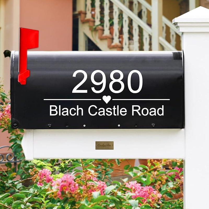 Индивидуальный номер почтового ящика, светоотражающие современные номера почтовых ящиков для улицы, виниловая наклейка с адресом улицы, самоклеящиеся номера, индивидуальный выбор цветов