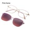 Lens 3 In-1 Glasses with 1Pc Sunglasses Lenses Anti-Blue Light Glasses Magnet Polarized Clip-On