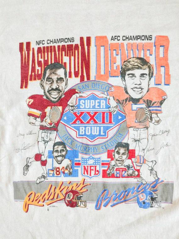 Rare Super Bowl XXII caricature T-Shirt Cotton For Men Tee Size S-4XL VN2242 Unisex T-Shirt