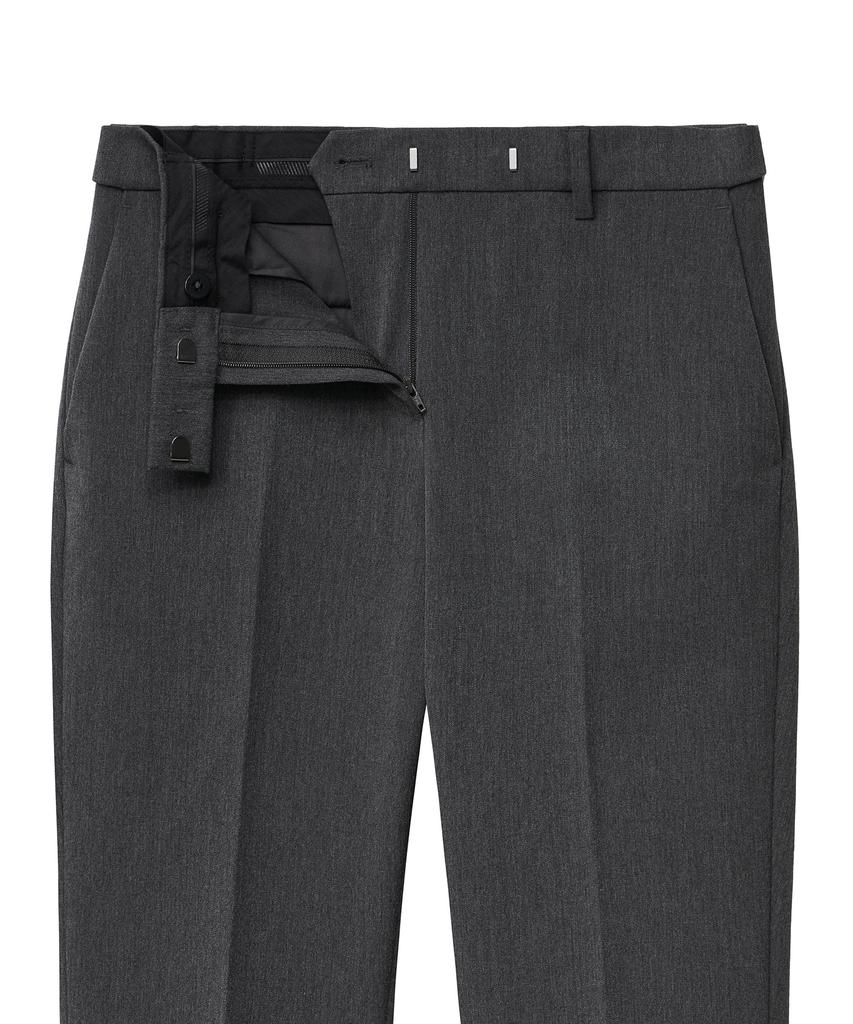 MUSINSA STANDARD WOMAN Женские узкие прямые брюки со скрытой резинкой [Средне-серый]